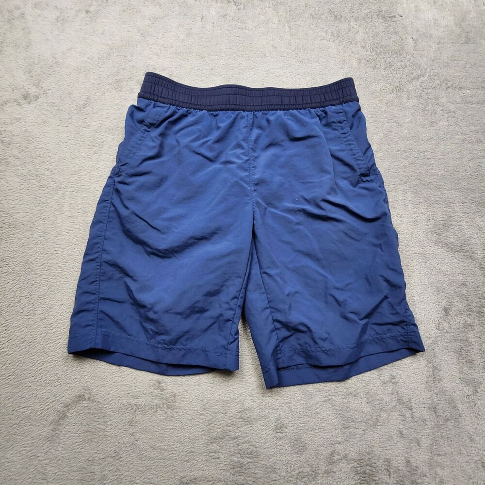 The North Face Mens M Blue Shorts 9 Inseam 100% Nylon Elastic Waist Outdoor